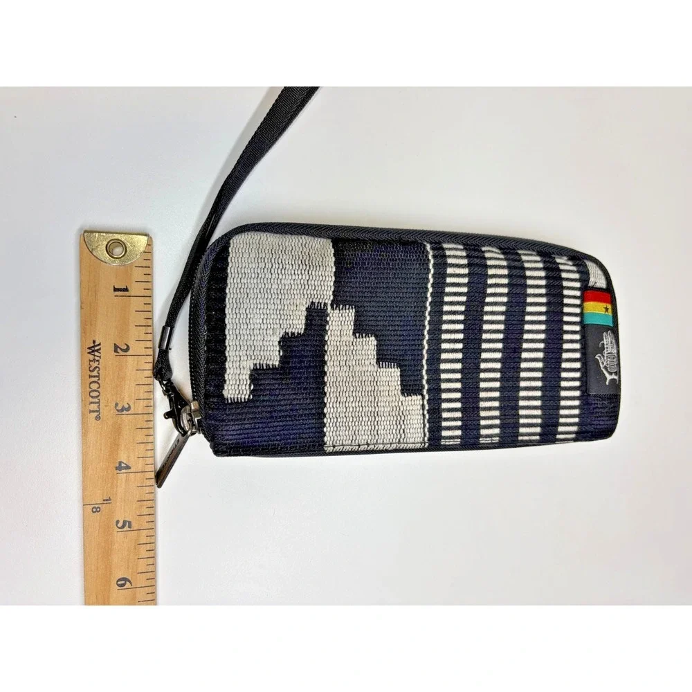 Ethnotek Wallet RFID Blocker Kente Artisan Fabric Accordian Wristlet - Picture 7 of 9